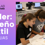Diseño textil en familia en fab lab ponferrada