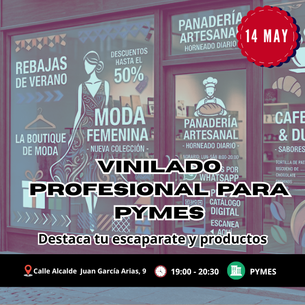 Vinilado Profesional para PYMES 14 Mayo 19:00 - 20:30