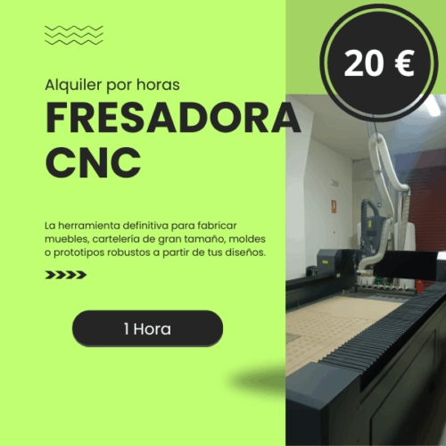 Fresadora 1 hora Fresadora CNC - Alquiler máquina 1 hora