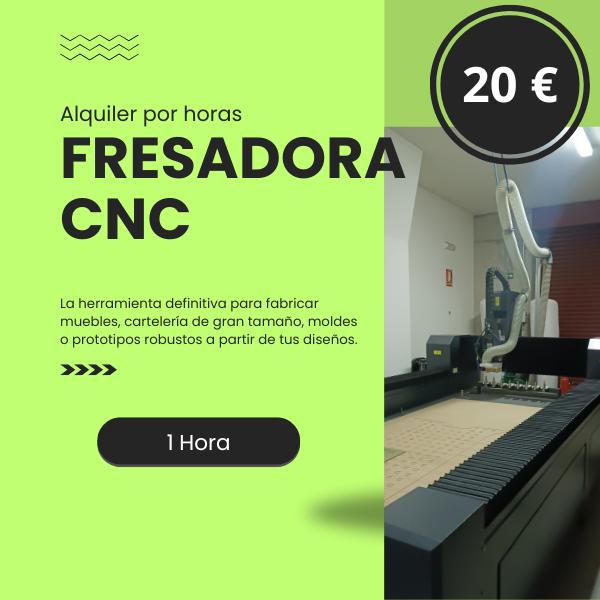 Fresadora CNC - Alquiler máquina 1 hora