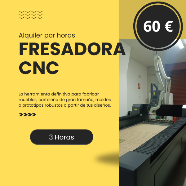 Fresadora CNC - Alquiler máquina 3 horas