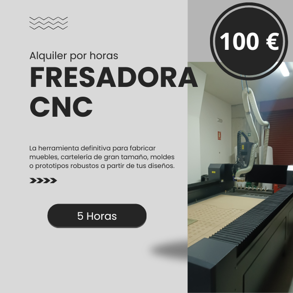 Fresadora 5 horas Fresadora CNC - Alquiler máquina 5 Horas