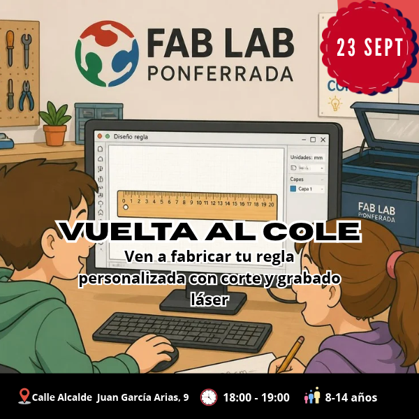 Vuelta al cole, regla personalizada Laser