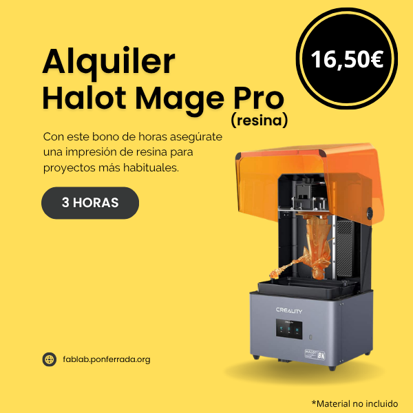 2 Impresora Halot Mage Pro (resina) - Alquiler 3 horas